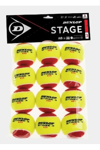 Dunlop Stage 3 Kırmızı 12'li Tenis Topu