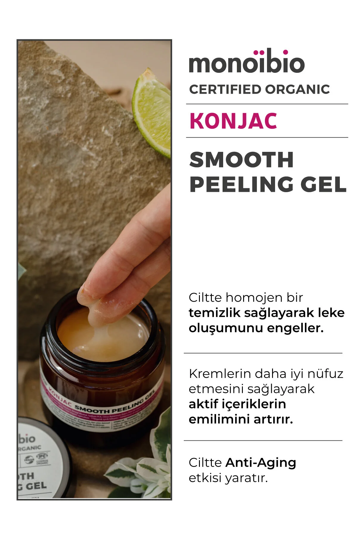 Monoibio Konjac Organik Arındırıcı Aydınlatıcı Peeling - Akne Karşıtı Nemlendirici Peeling 100 Ml