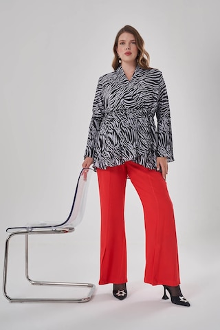 Mizalle Zebra Desenli Tunik Çok Renkli