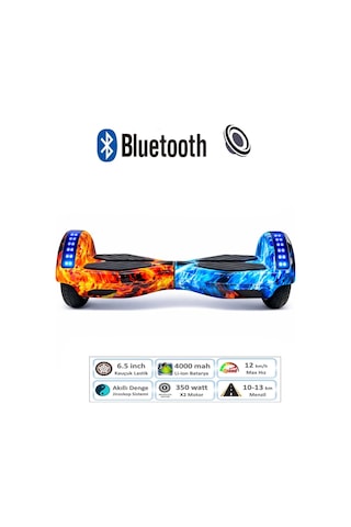 Citymate Smart Balance Elektrikli Kaykay Hoverboard 8.5inch + Hoverkart Set Akıllı Denge Ledli Bluetooth D10