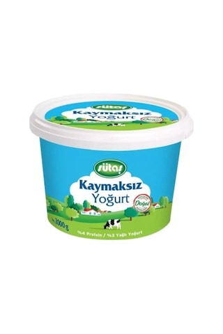 Sütaş Sütaş Kaymaksız Kova Yoğurt 2 Kg