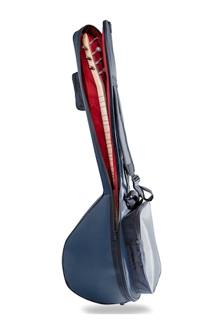 Profesyonel Su Geçirmez 20 Mm Pedli Gigbag Uzun Bağlama Saz Kılıfı Lacivert