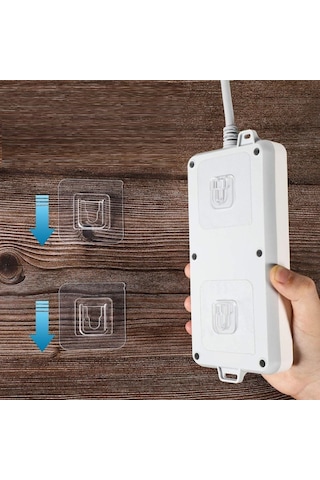 Geçmeli Klips Eşya Sabitleme Askısı 5 Set 4401 Şeffaf