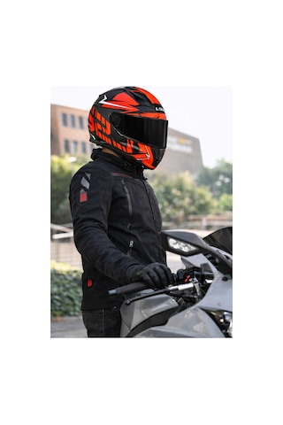 Ls2 Rapıd 2 Cromo Mat Siyah-kırmızı Kask Çok Renkli
