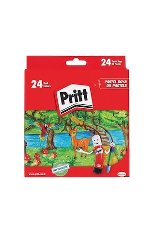 24'lü Pastel Boya - Karton Kutu 124-Pembe