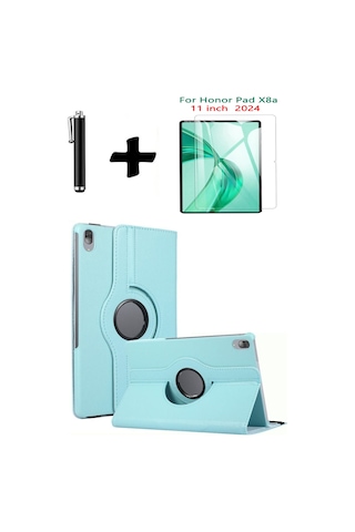 Honor Pad X8a 11 İnç 360 Dönebilen Standlı Tablet Kılıfı Ekran Koruyucu Ve Kalem Seti Kapaklı Kılıf