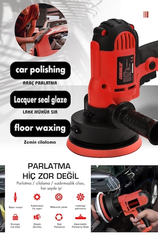 Assur ASR403 Elektrikli Dikey Polisaj Zımpara Makinesi Kırmızı