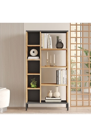 Best Kitaplık Metal Ayaklı Çam Bes3-aa Atlantik Çam - Antrasit