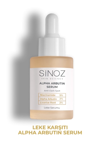 Sinoz Koyu Leke Karşıtı Arbutin Cilt Serumu (Niacinamide 5% + Alpha Arbutin 2%) 30 ML