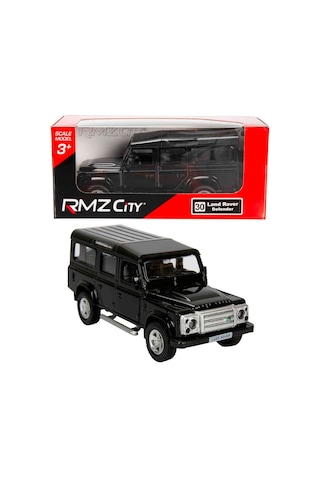 1:32 Rmz City Jeep Serisi Die Cast Çek Bırak Model Araba - Siyah Land Rover Defender