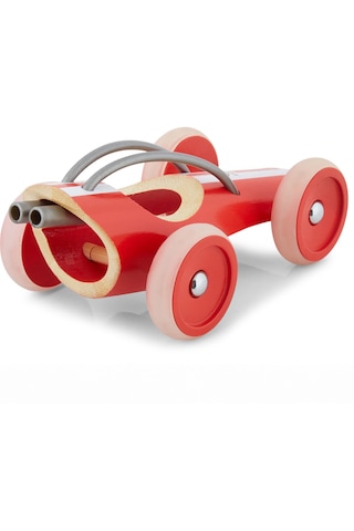 Bambu Ahşap Oyuncak Formula 1 Monza Yarış Arabası Kırmızı