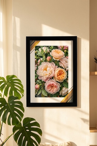 Porsima 4412 Siyah PVC Modern Dekoratif Cam Fotoğraf Çerçevesi Masa Duvar Fotoğraf Çerçevesi 21x29,7cm