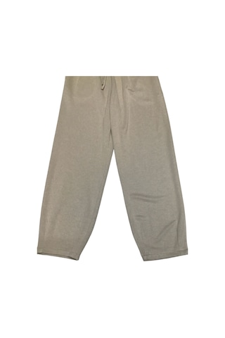 Kadın Beli Lastikli Cepli Paçası Pensli Spor Pantolon Krem