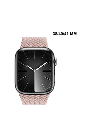 Apple Watch Uyumlu Watch 3 4 5 6 7 8 9 Seseri 38 40 41mm Solo Loop Kordon Kayış Silikon M Beden Mt86