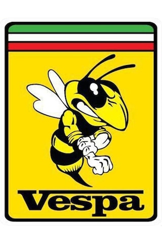 Vespa Italyan Arı 9x7 Cm Motorsiklet Kask Laptop Ve Oto Sticker