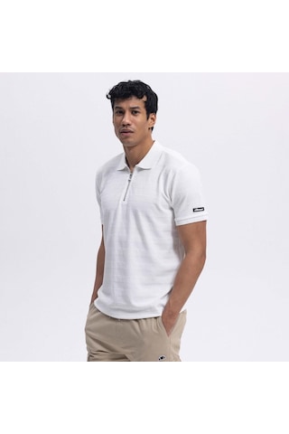 Ellesse Em493-of Polo Yaka Erkek T-shirt - Kırık Beyaz