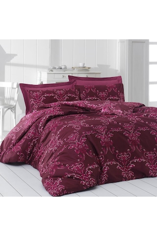 Menderes Home Lanotte Saten Tek Kişilik Nevresim Takımı Valse Fuşya