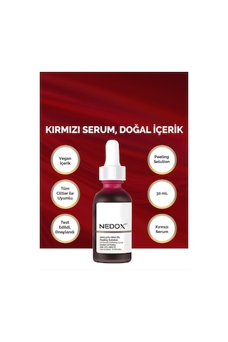 Nedox Cilt Yenileyici Cilt Tonu Eşitleyici Kırmızı Peeling Serum 30 ML