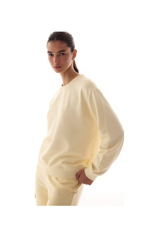 Penti Ekru Bisiklet Yaka Regular Kesim Pamuklu Sweatshirt