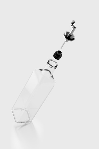 Renga Voca 500 Ml Metal Kapaklı Tıpalı Cam Yağlık 151007 Gümüş