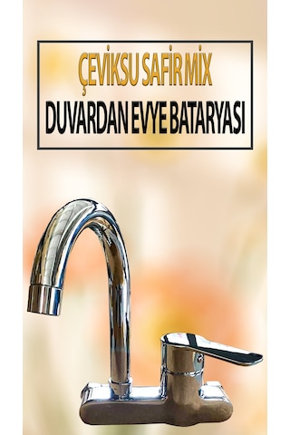 Safir Mix Model Duvardan Evye Bataryası Krom