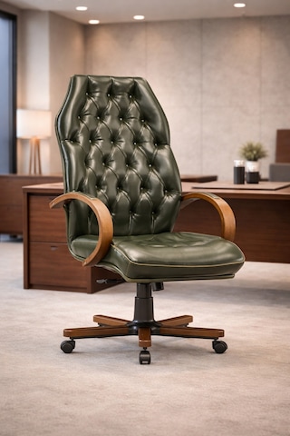 Daytona Premium Yönetici Ofis Ve Büro Koltuğu Anatomik Tasarım Lüks Oturum Konforu Yeşil