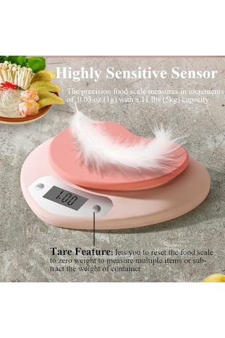 Ulzyvf Createtech Terazisi Tcherchi Tartısı, Pembe Mutfak Terazisi Kalpli Elektronik Akıllı Wp - Hassas Ölçüm İçin Mükemmel Seçim, Çok Renkli Çok Renkli