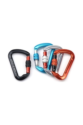 Besthome1 30kn Otomatik Kilitli D-shape Karabina, Dayanıklı Alüminyum Kamp, Tırmanış, Asılı Yataklar İçin