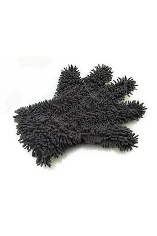 Ergonomik Beş Parmak Tasarımlı İç Ve Dış Temizlik Için Çift Yüz Mikrofiber + Carbon Araç Yıkama Eldiveni