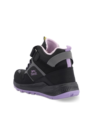 Slazenger KENZIE Çocuk Cırt Cırtlı Siyah / Mor Bot