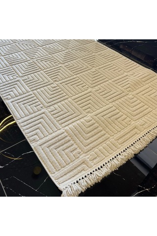 Hoom Rugs Design 1062 Bej Yumuşak Dokulu Desensiz İskandinav Halı Bej