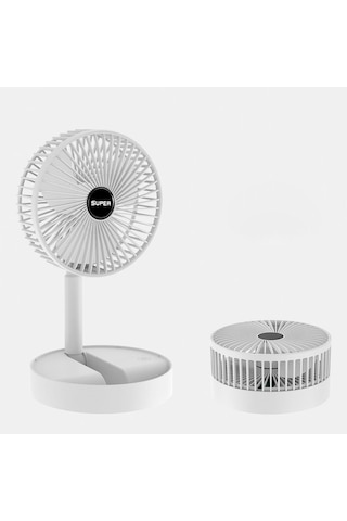Torima F-06 Taşınabilir Şarjlı Fan 3 Kademeli Vantilatör Klima Soğutucu Fan Beyaz