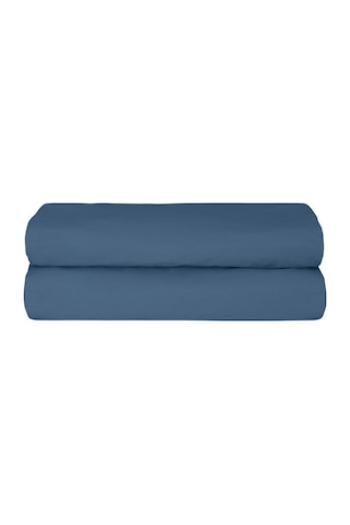 Freesia Çift Kişilik Ranforce Lastikli Çarşaf 160x200+35 Cm Indigo İndigo