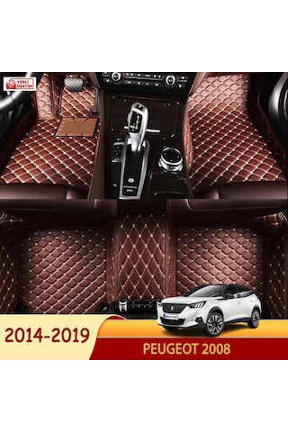 Peugeot 2008 2014-2019 5D Havuzlu Suni Deri Oto Paspas 539859813