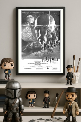 Harry Potter Siyah Ahşap Çerçeveli Poster, Film Duvar Tablosu