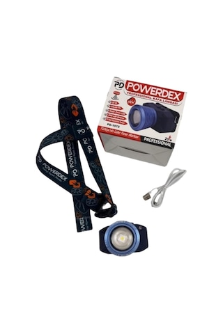 Powerdex Pd-1572 Yüksek Kaliteli Süper Zoom Led Kafa Feneri 20w Mavi - Siyah