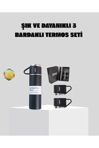 Paslanmaz Çelik 500 Ml Termos Seti - 8 Saat Isı Koruma Vakumlu Sızdırmaz Ve Taşınabilir Renkli