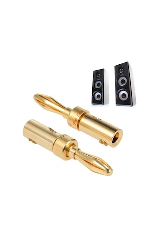 Altın Kaplama 4mm Muz Fiş - Ses Ve Video Bağlantıları İçin Dayanıklı Konnektör 3/5/8 Çift