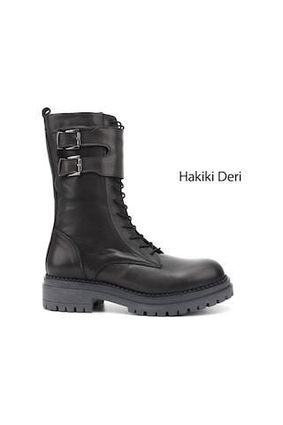 Gönderi(R) Gönderi R Gri Fermuarlı Hakiki Deri Postal Bot Gri