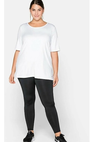 Kadın Büyük Beden Tayt Yüksek Bel Tayt Tampap- Siyah