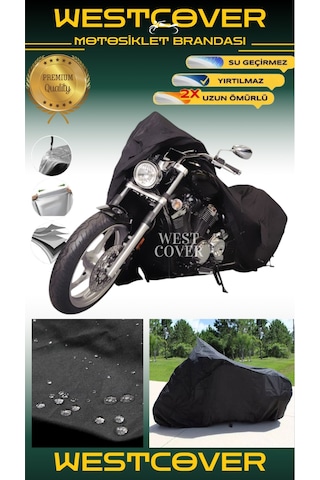 Kanuni Windys 150 Lx Motosiklet Brandası Koruma Örtüsü Siyah Renk Su Geçirmez