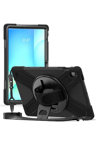 Samsung Galaxy Uyumlu Tab S10 Fe+ Plus 13.1inç Defender Askılı Zırhlı Tank Case Kapaklı Kılıf