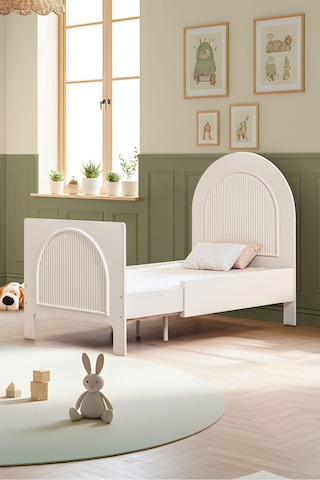 Mdf Beşik, Krem Athena Büyüyen Beşik 90x130 - Krem Athena Karyola 90x190 Beyaz