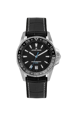 Jacques Lemans 1-2205a Lıverpool Dıver Erkek Kol Saati Gümüş - Siyah