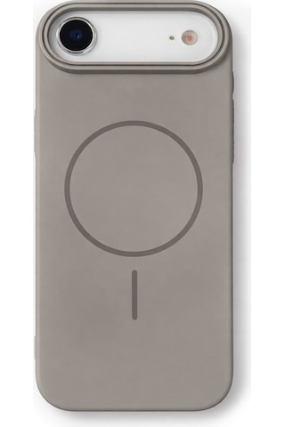 Apple Uyumlu iPhone 17 Air Kamera Çıkıntılı Magsafe Wireless Şarj Özellikli Sert Sararmaz Silikon Kılıf Gri