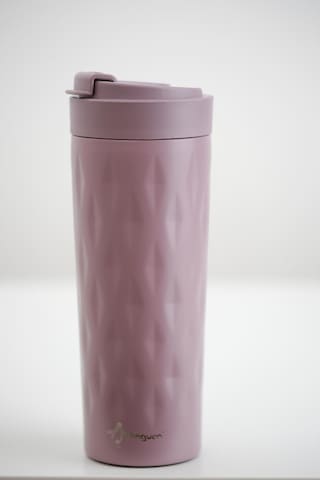 Png-1167 500ml Flip Kapak Desenli Çelik Mug 6 Saat Sıcak 12 Saat Soğuk Sızdırmaz & Bpa Free Mor