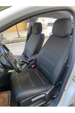 Renault Fluance 2010 2016 Uyumlu Arka Sırt Arka Oturma Tek Parça Model Komple Siyah Deri Beyaz Ip
