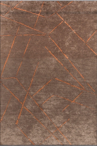 Pierre Cardin Azur Uz02d Kahve Bakır Pamuk Akrilik Yumuşak Dokulu Modern Kilim Halı