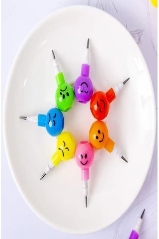 Emoji Yumurtlayan Kurşun Kalem 4 Adet Eğlenceli Hediyelik Kurşun Kalem Gülen Yüzlü Kurşun Kalem Karne Hediyesi Çok Renkli