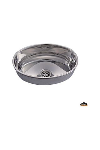 Marin Parlak paslanmaz çelik oval evye lavabo
